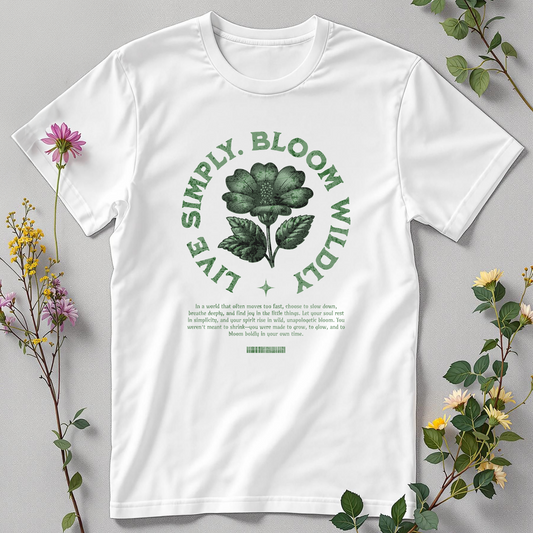 Live Simply, Bloom Wildly Tee