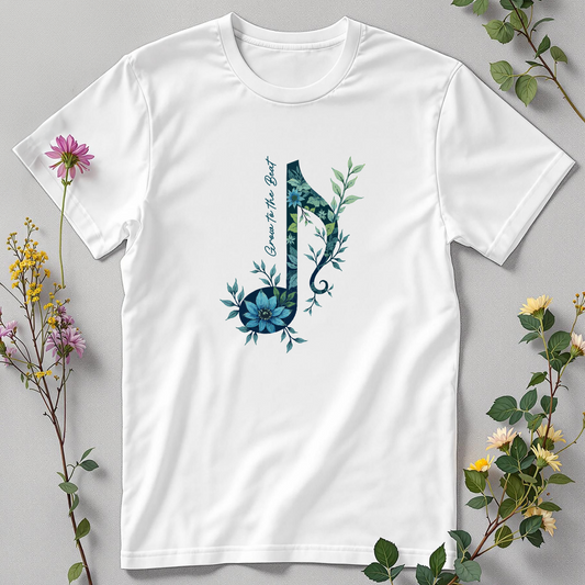 Grow to the Beat — Rhythm & Roots Tee