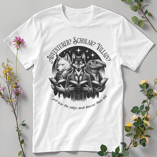 Adventurer? Scholar? Villain? Tee