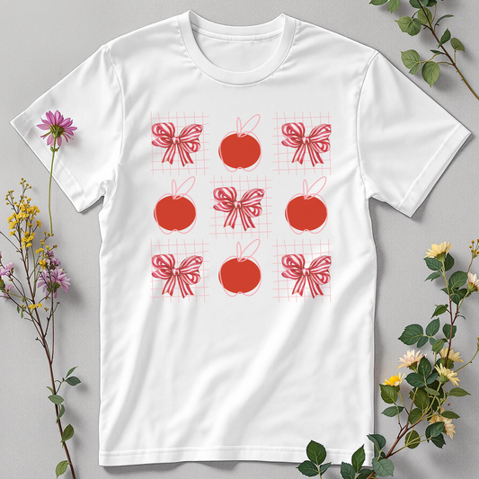 Apple of the Class Tee – Coquette Bow Teacher