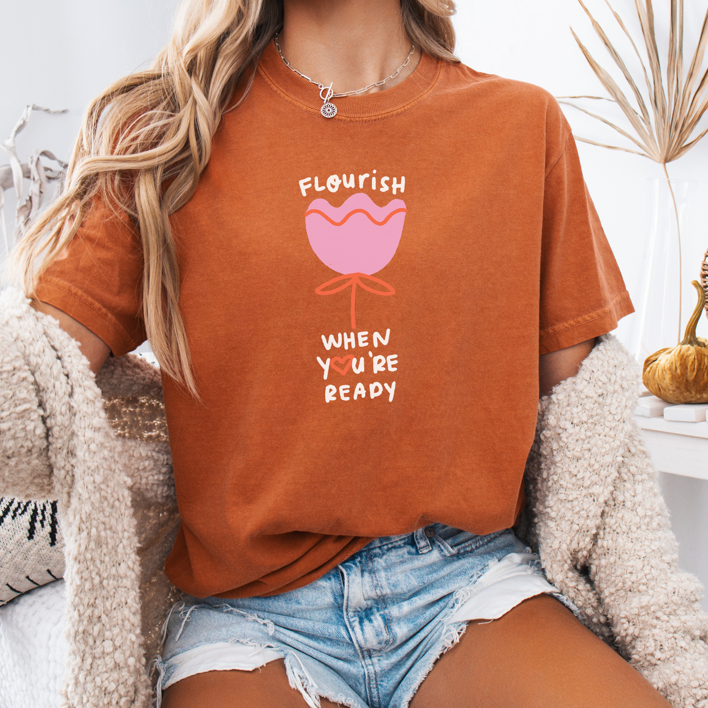 Flourish When You're Ready — Soul-Paced Tee