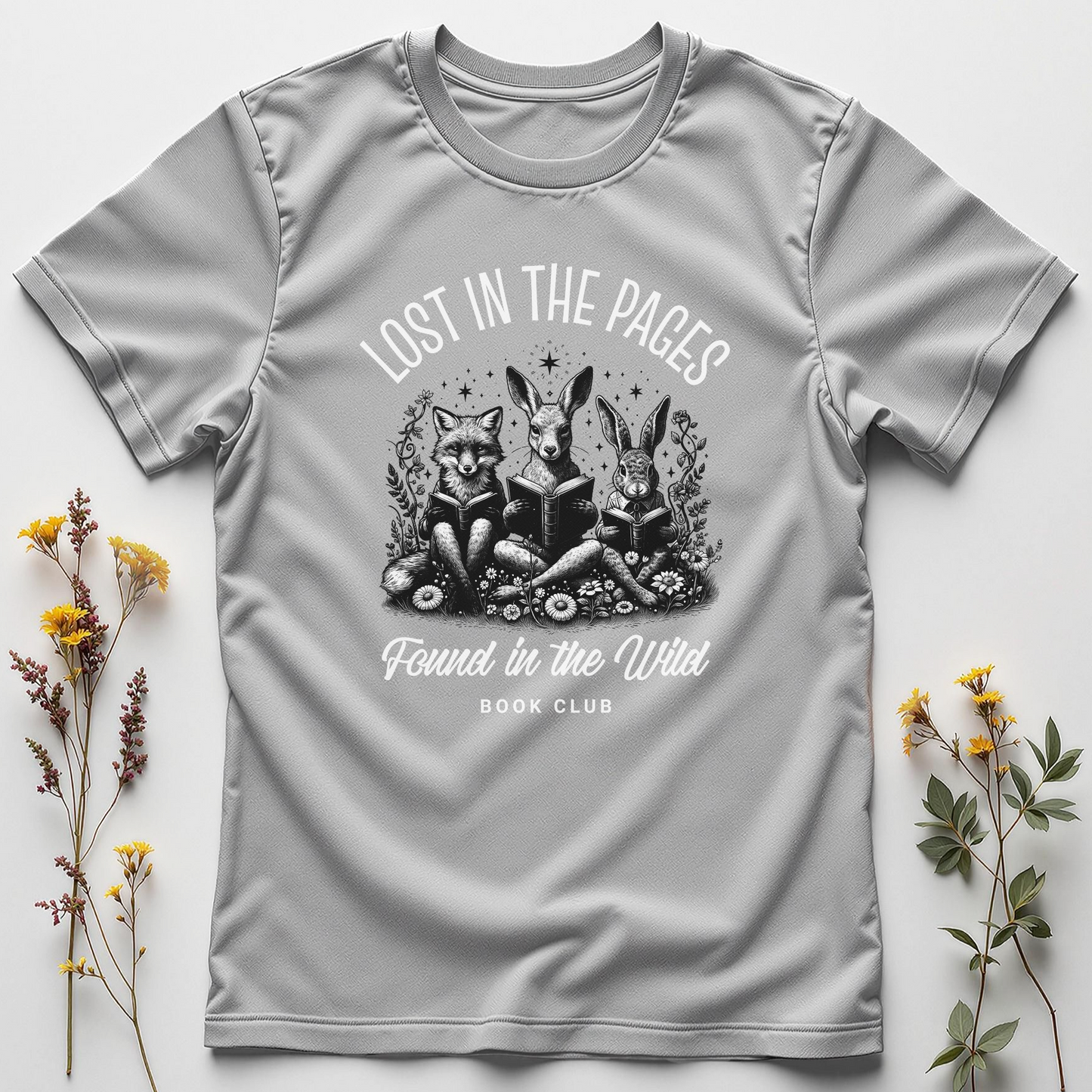 Lost in Pages, Found in the Wild — Bookish Bloom Tee