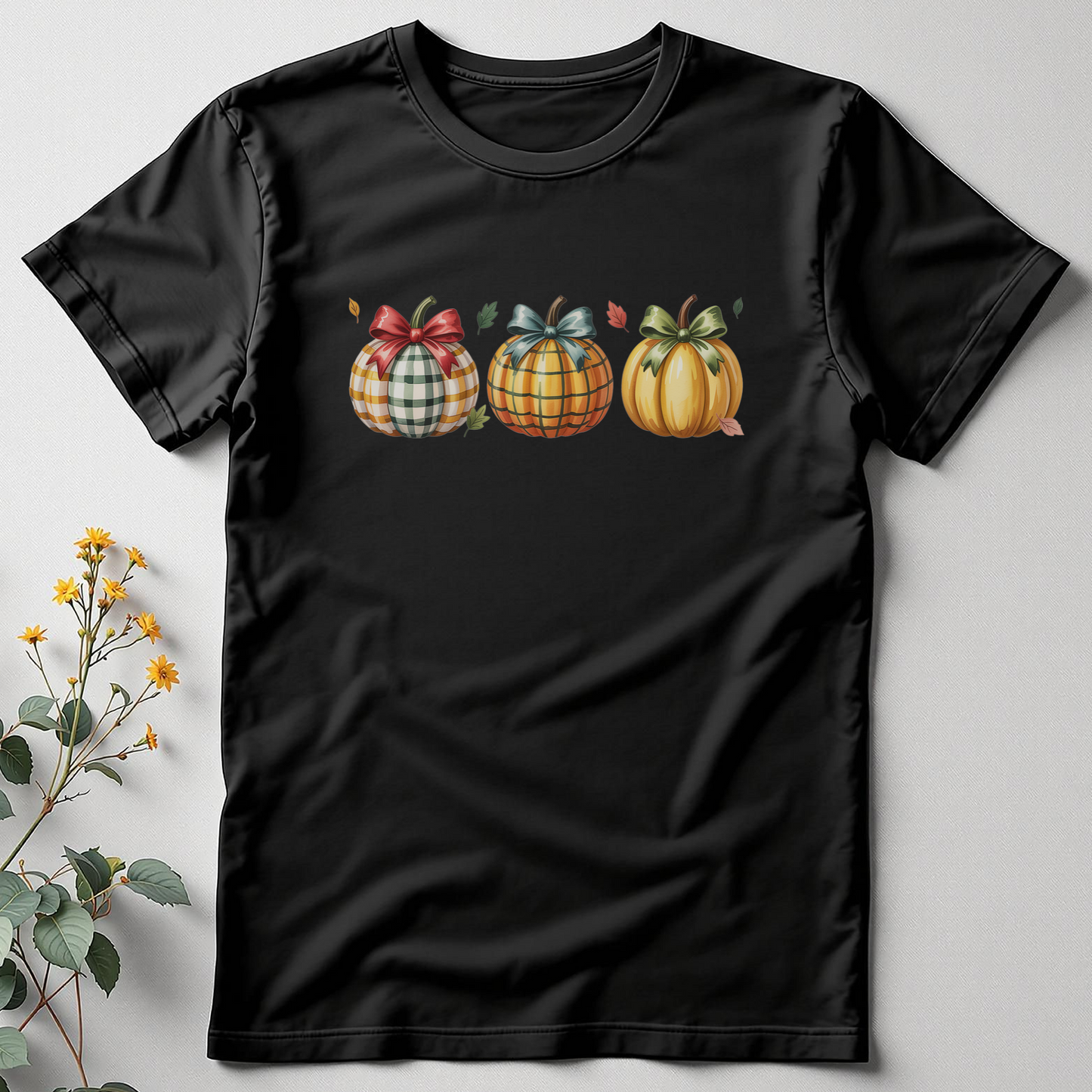 Plaid & Pumpkin Charm Tee