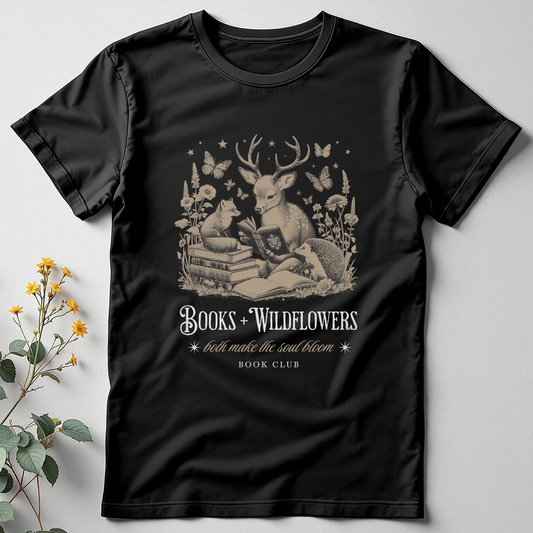 Books & Wildflowers Tee