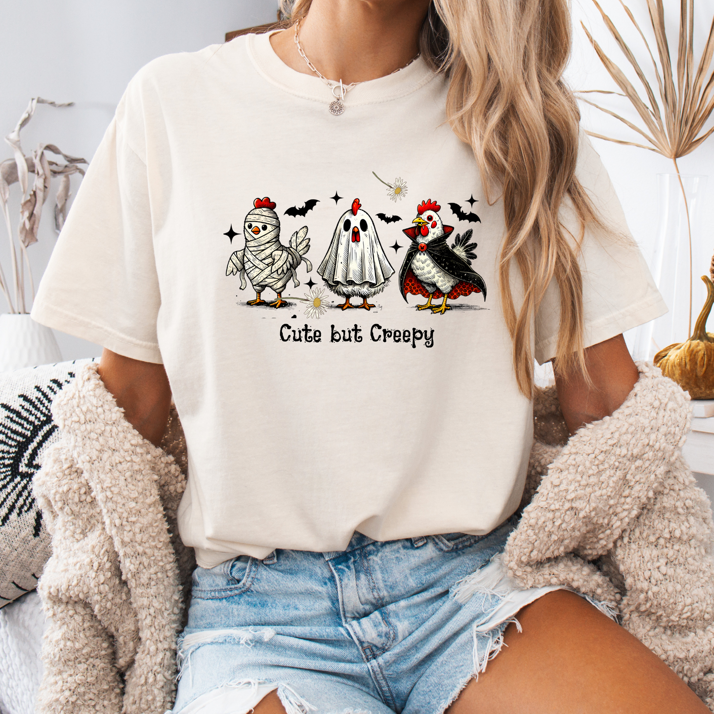 Cute But Creepy - Fearless & Feathered Tee