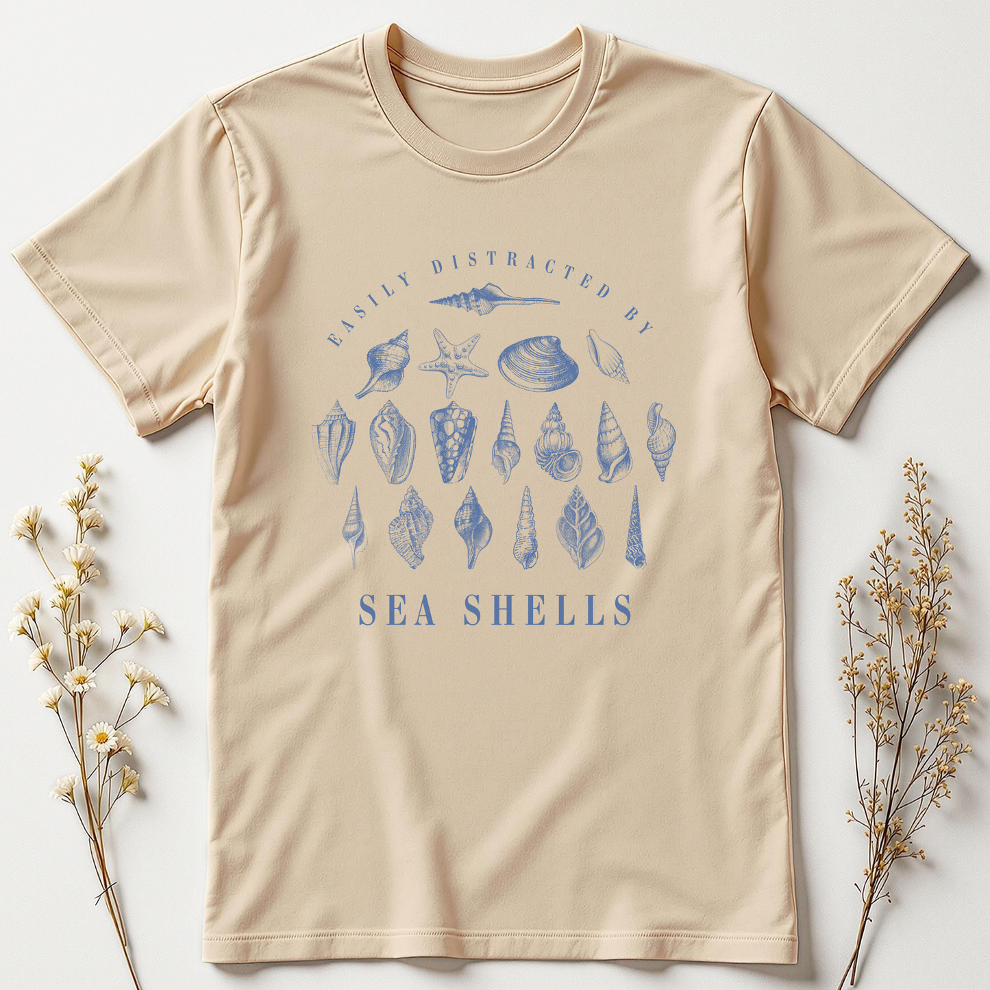 Shell Shocked Tee – Easily Distracted by Sea Shells