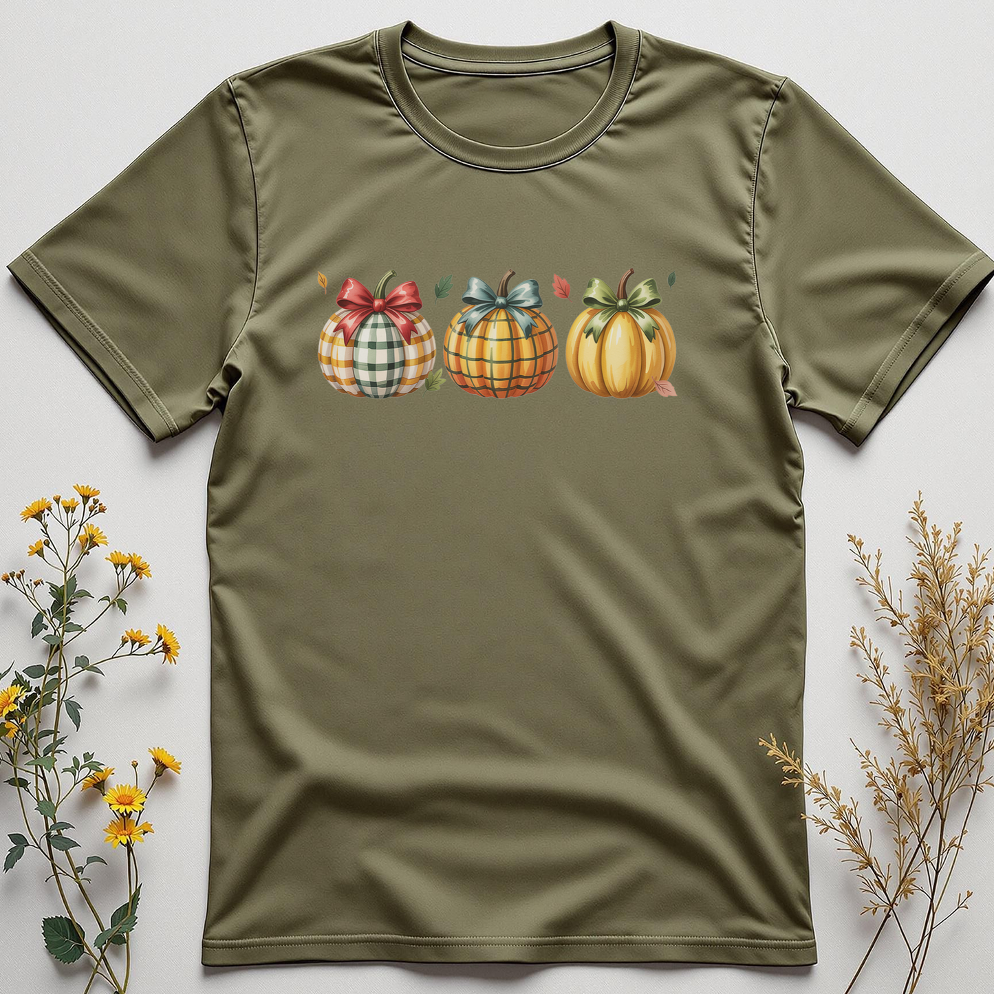 Plaid & Pumpkin Charm Tee