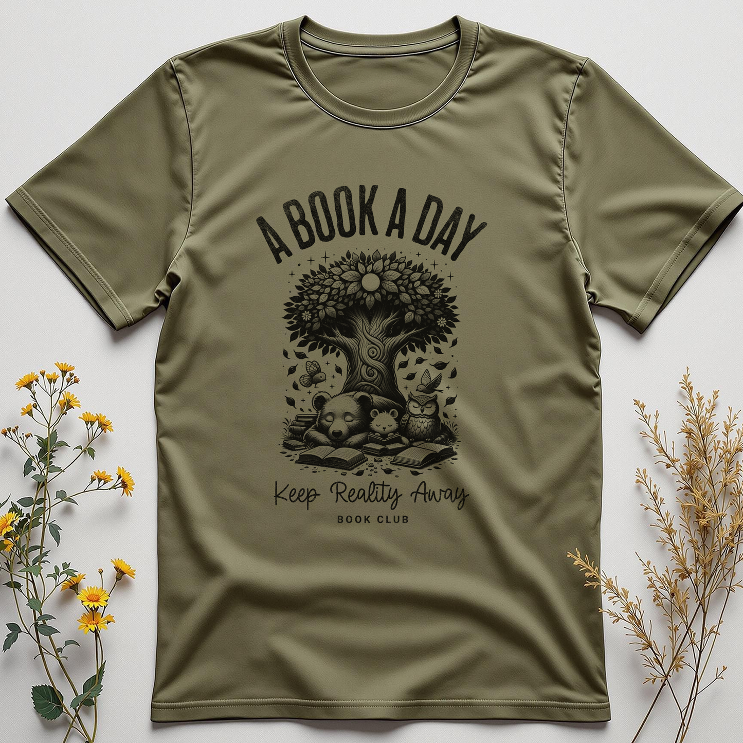 A Book a Day Keeps Reality Away Tee