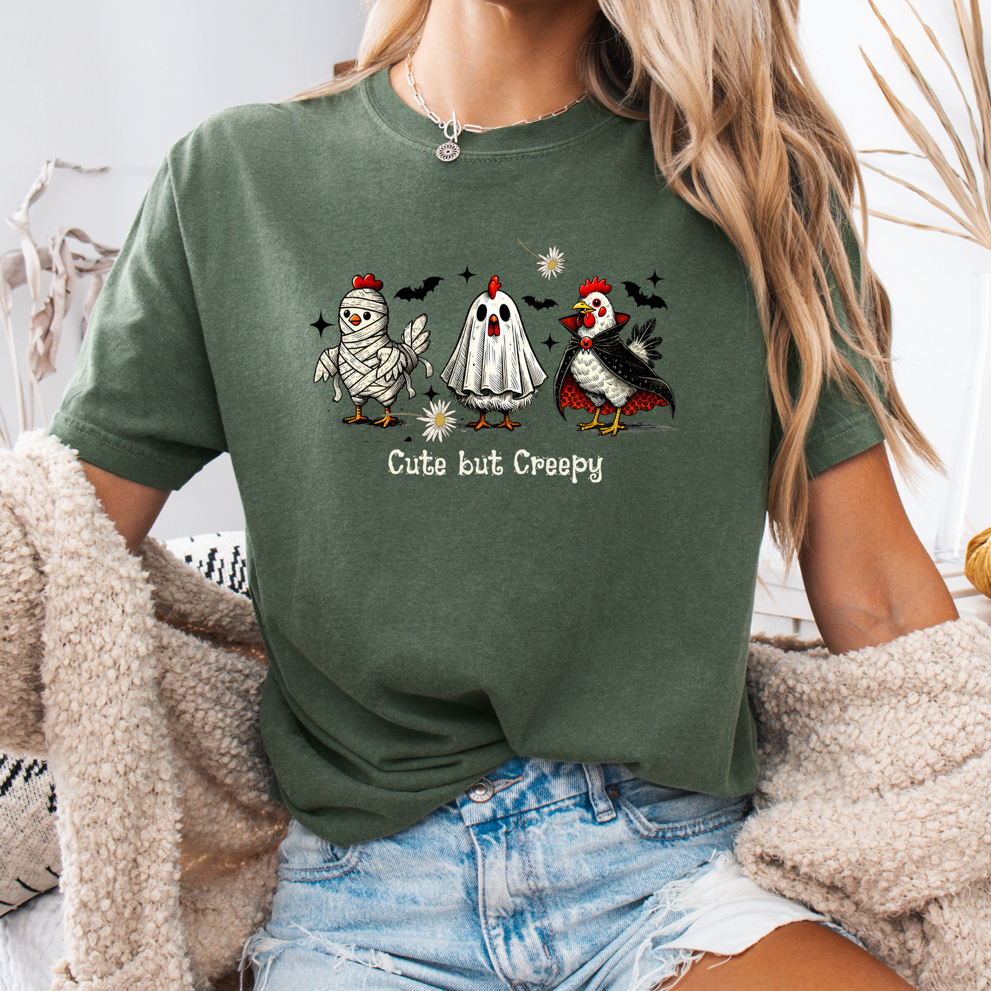 Cute But Creepy - Fearless & Feathered Tee