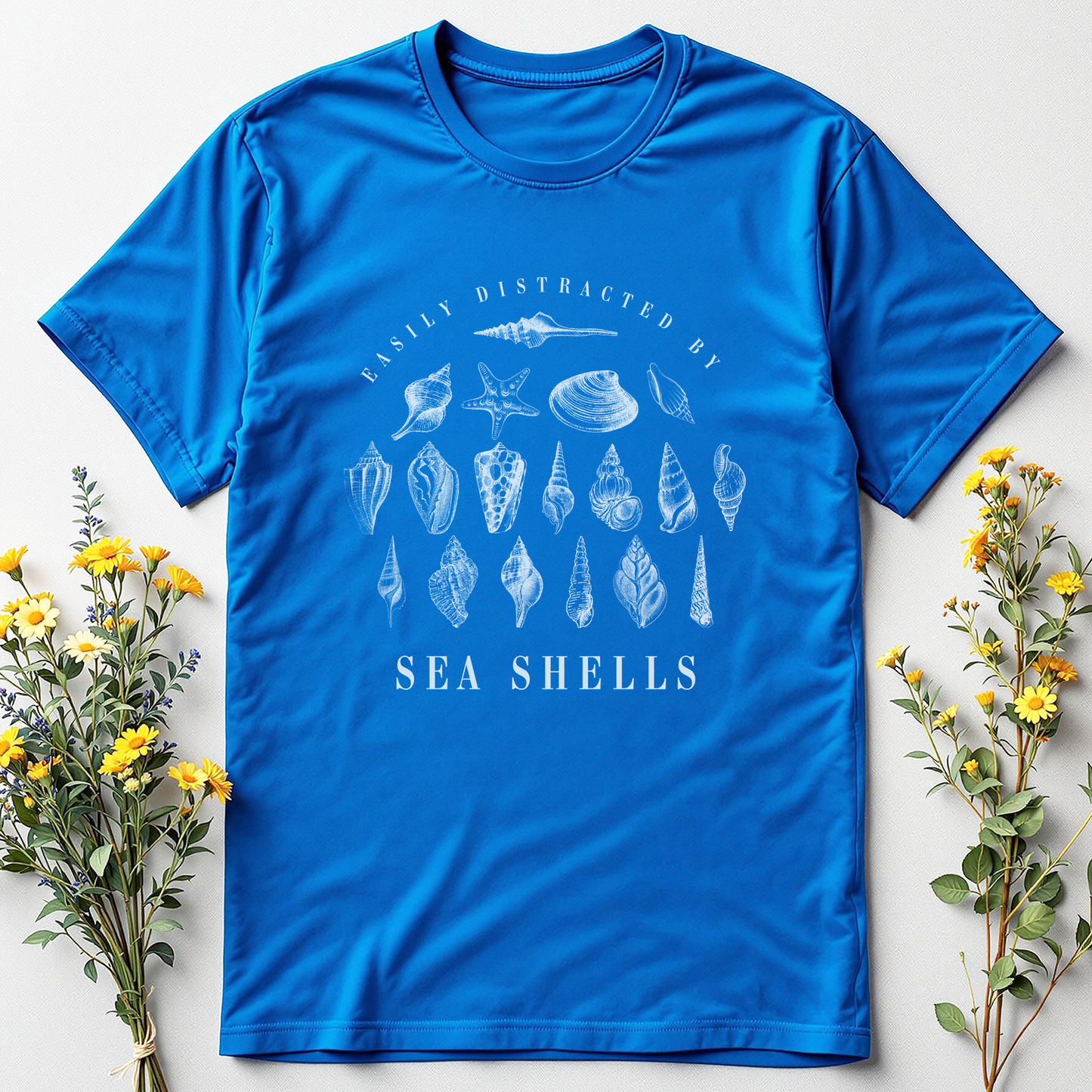 Shell Shocked Tee – Easily Distracted by Sea Shells