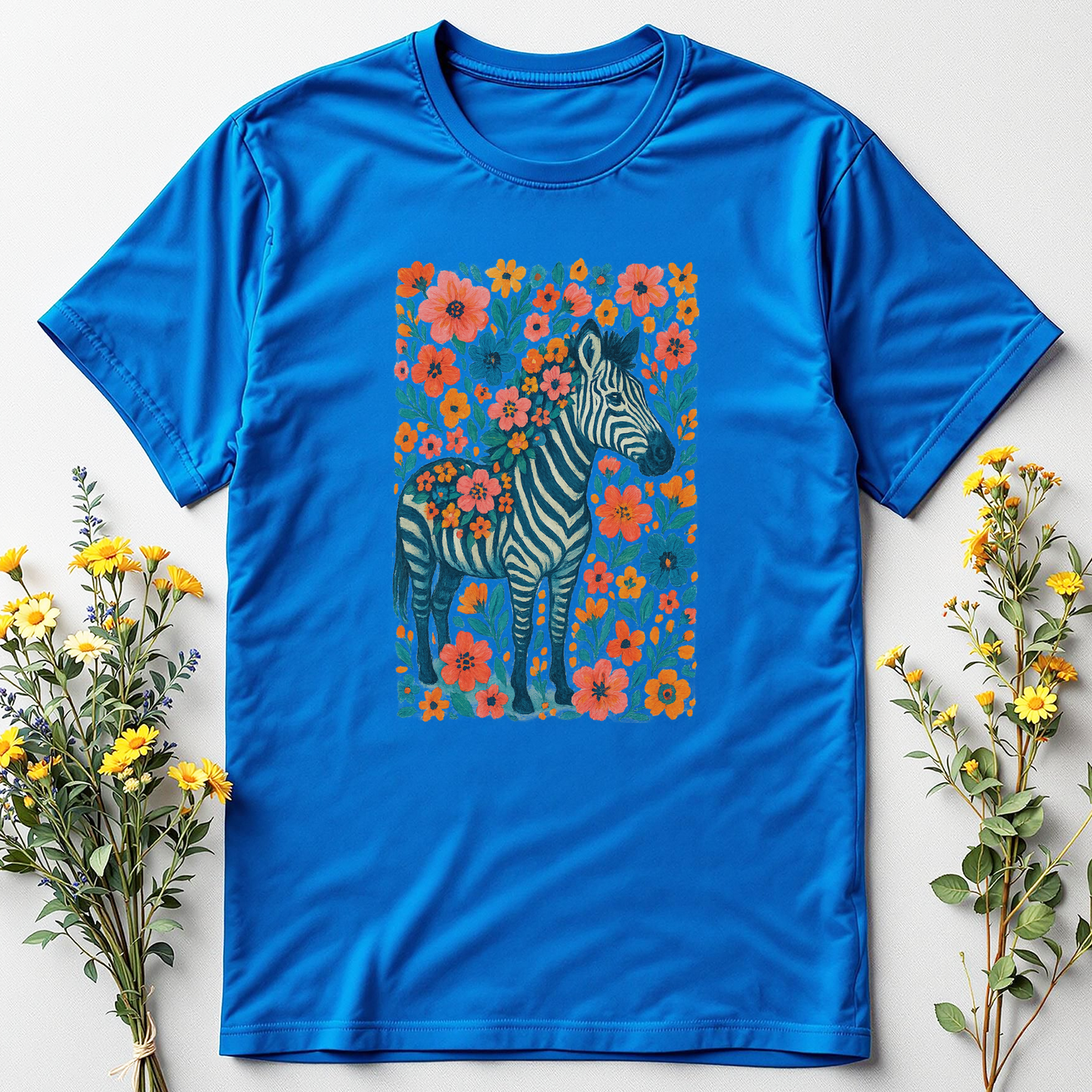 Striped in Wildflowers — Zebra Bloom Tee