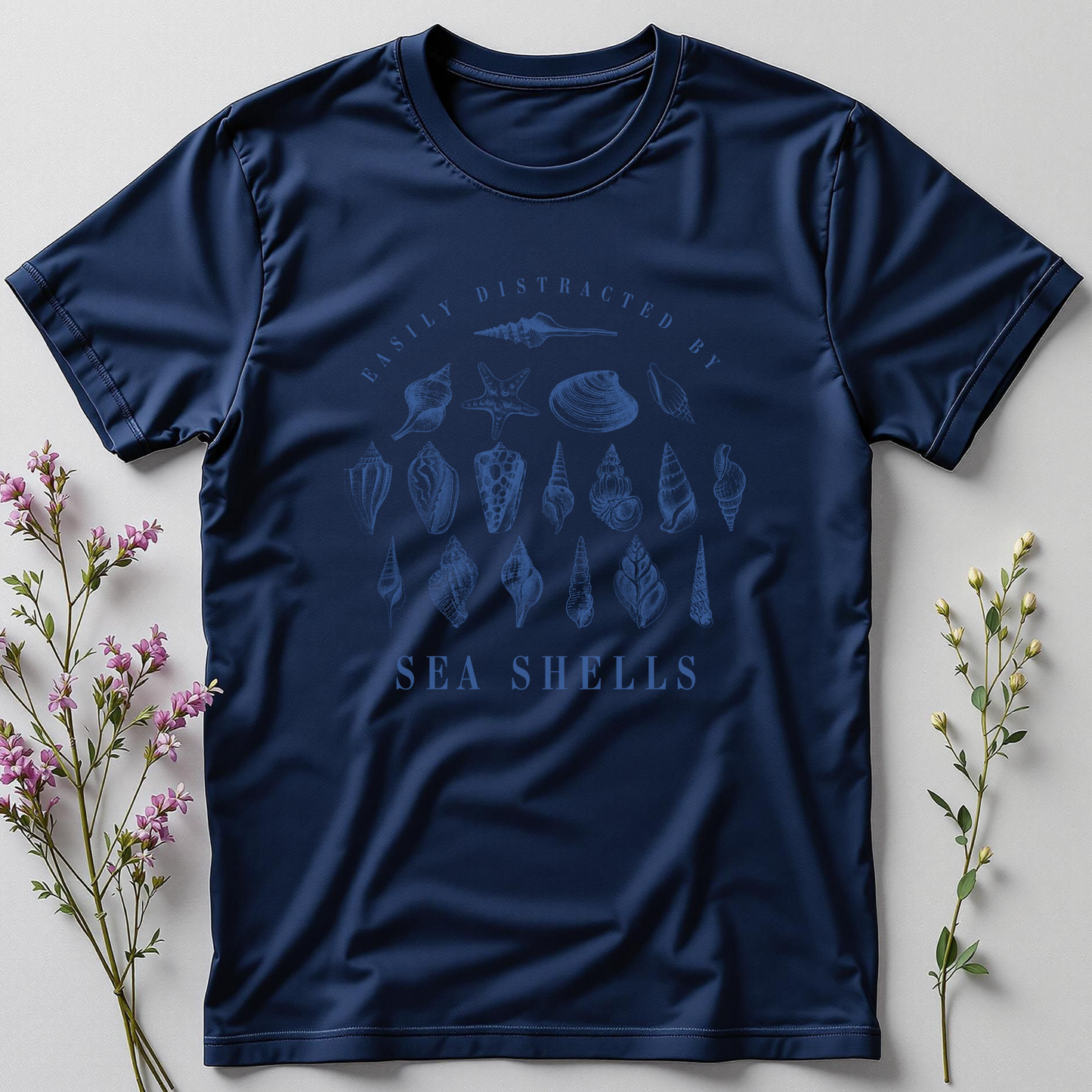 Shell Shocked Tee – Easily Distracted by Sea Shells