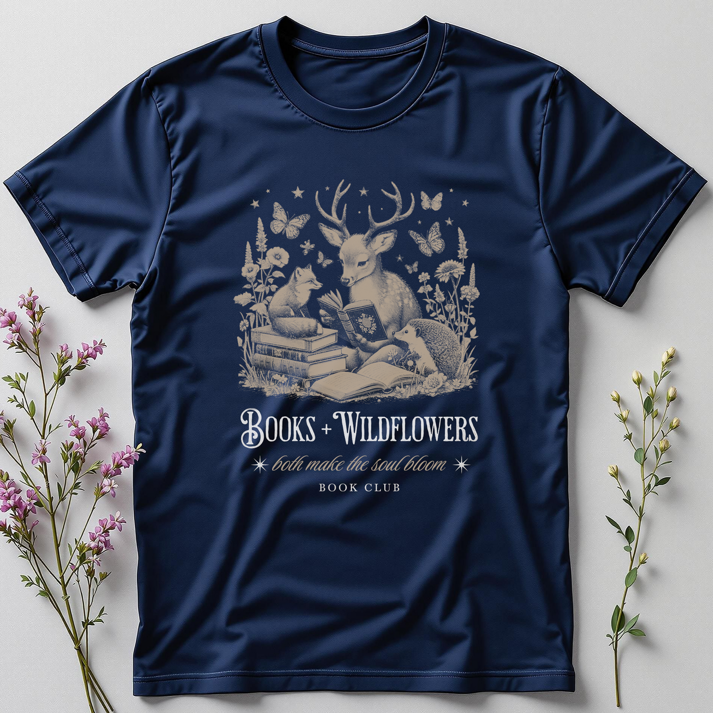 Books & Wildflowers Tee