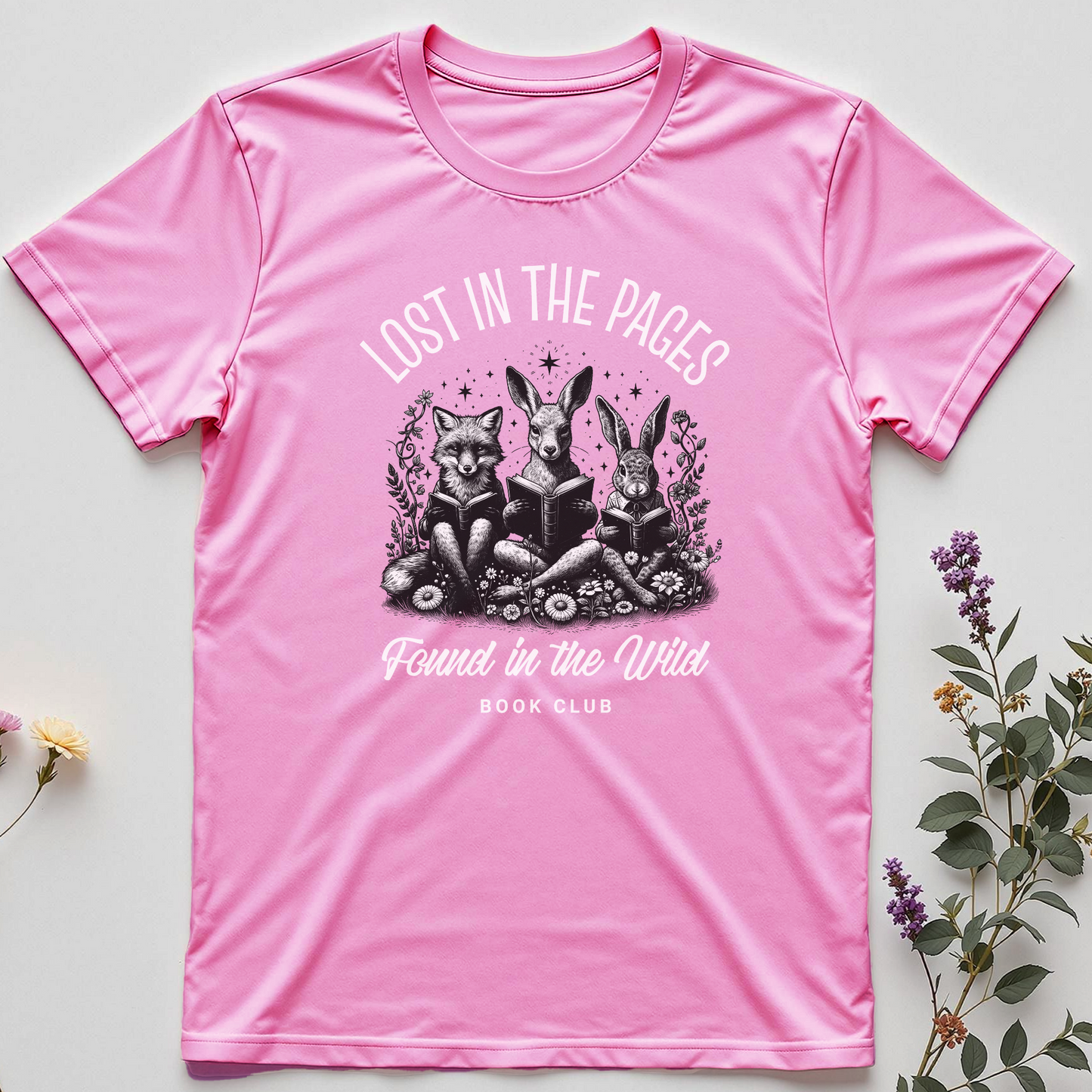 Lost in Pages, Found in the Wild — Bookish Bloom Tee