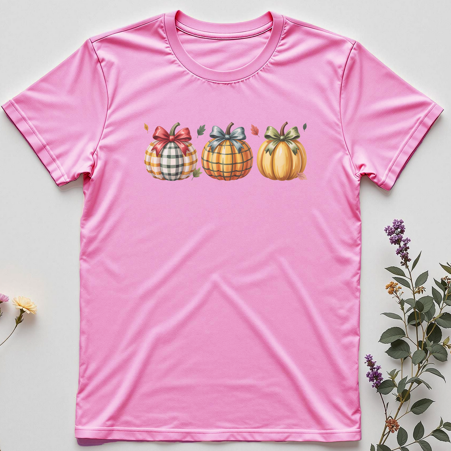 Plaid & Pumpkin Charm Tee