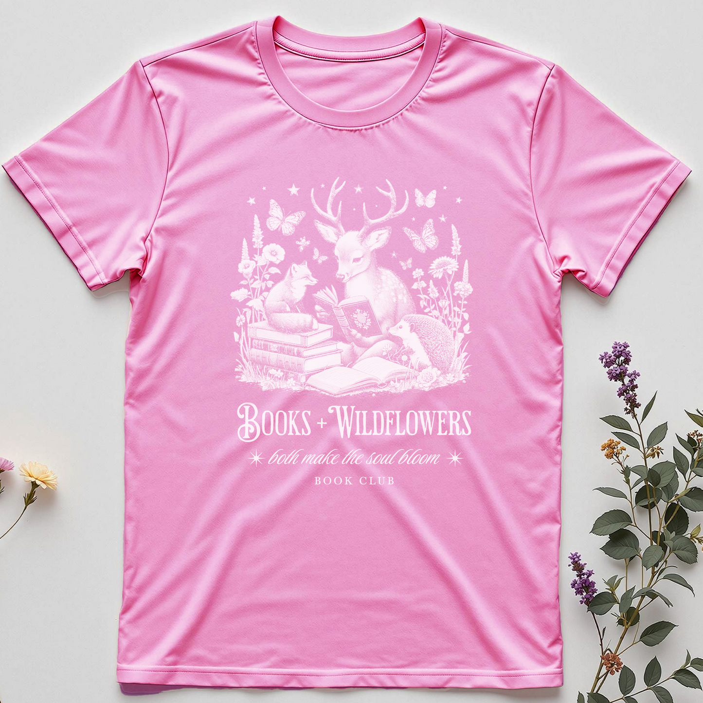 Books & Wildflowers Tee