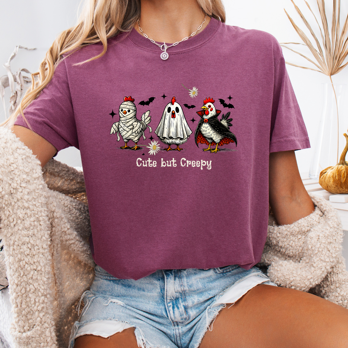 Cute But Creepy - Fearless & Feathered Tee