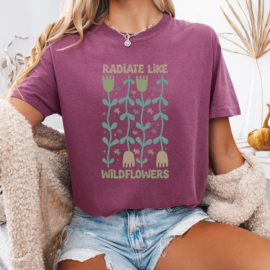 Radiate Wild – Like Sunlight on Untamed Blooms Tee