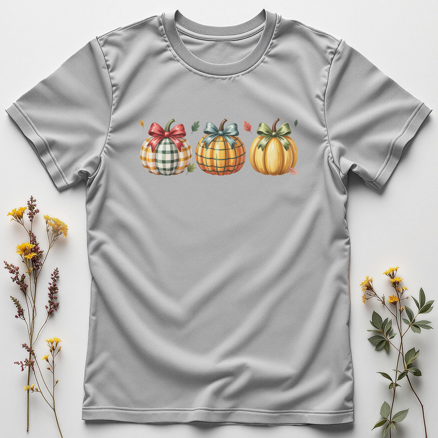 Plaid & Pumpkin Charm Tee