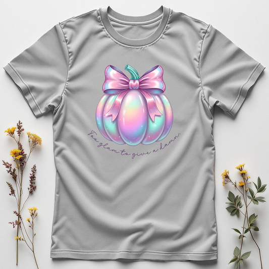 Too Glam To Give A Damn Tee - Glittering defiance wrapped in pumpkin perfection