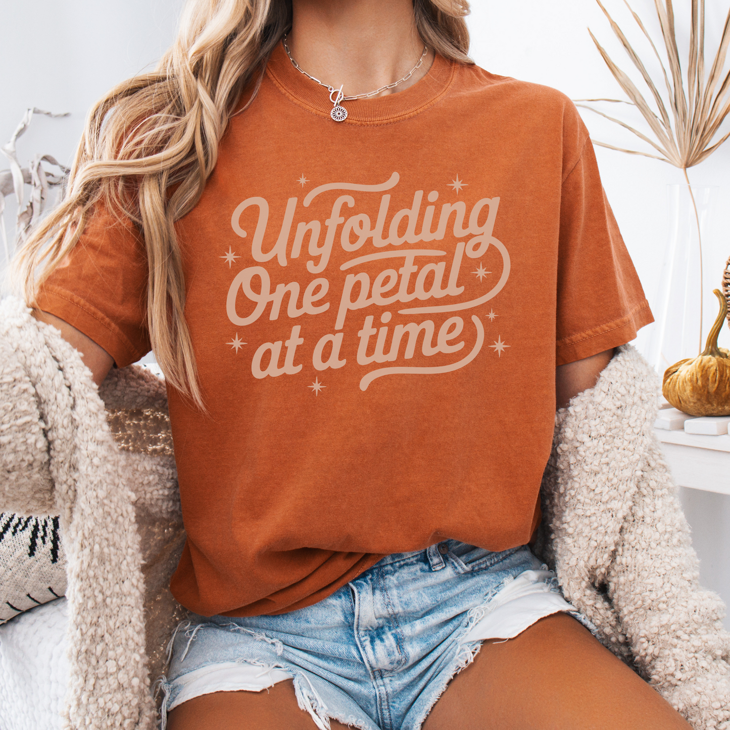 Unfold Gently – One Petal, One Moment, One You Tee