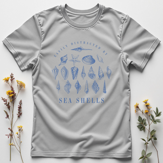 Shell Shocked Tee – Easily Distracted by Sea Shells