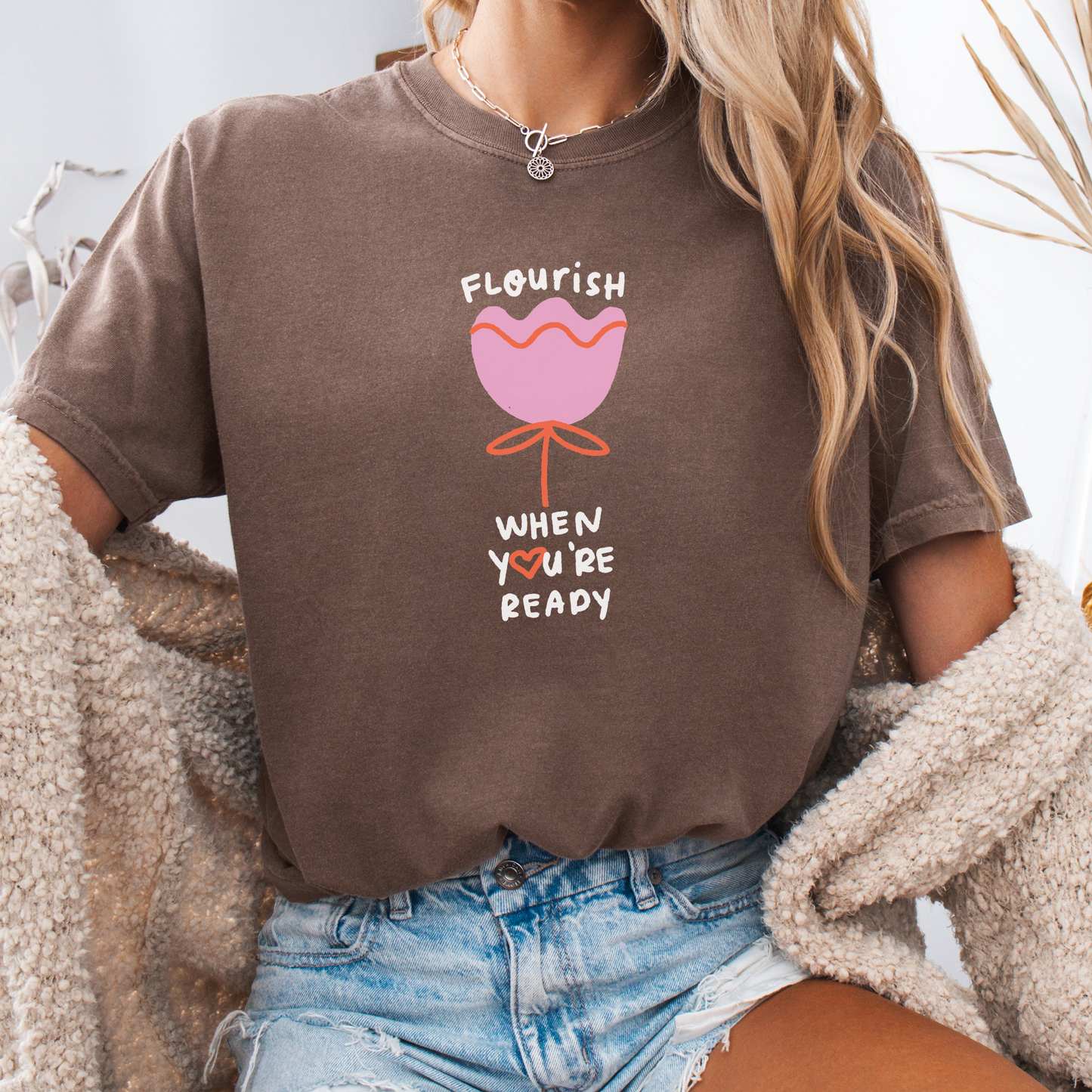 Flourish When You're Ready — Soul-Paced Tee