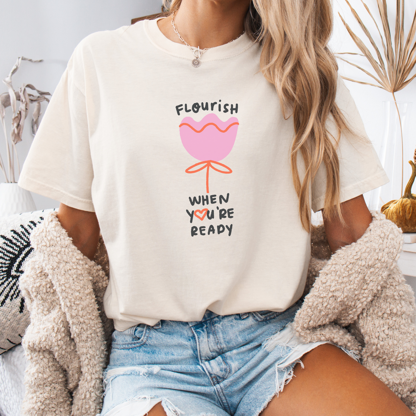 Flourish When You're Ready — Soul-Paced Tee