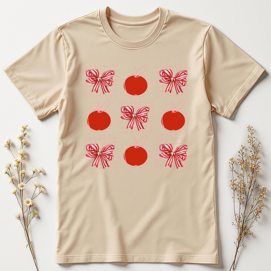 Apple of the Class Tee – Coquette Bow Teacher