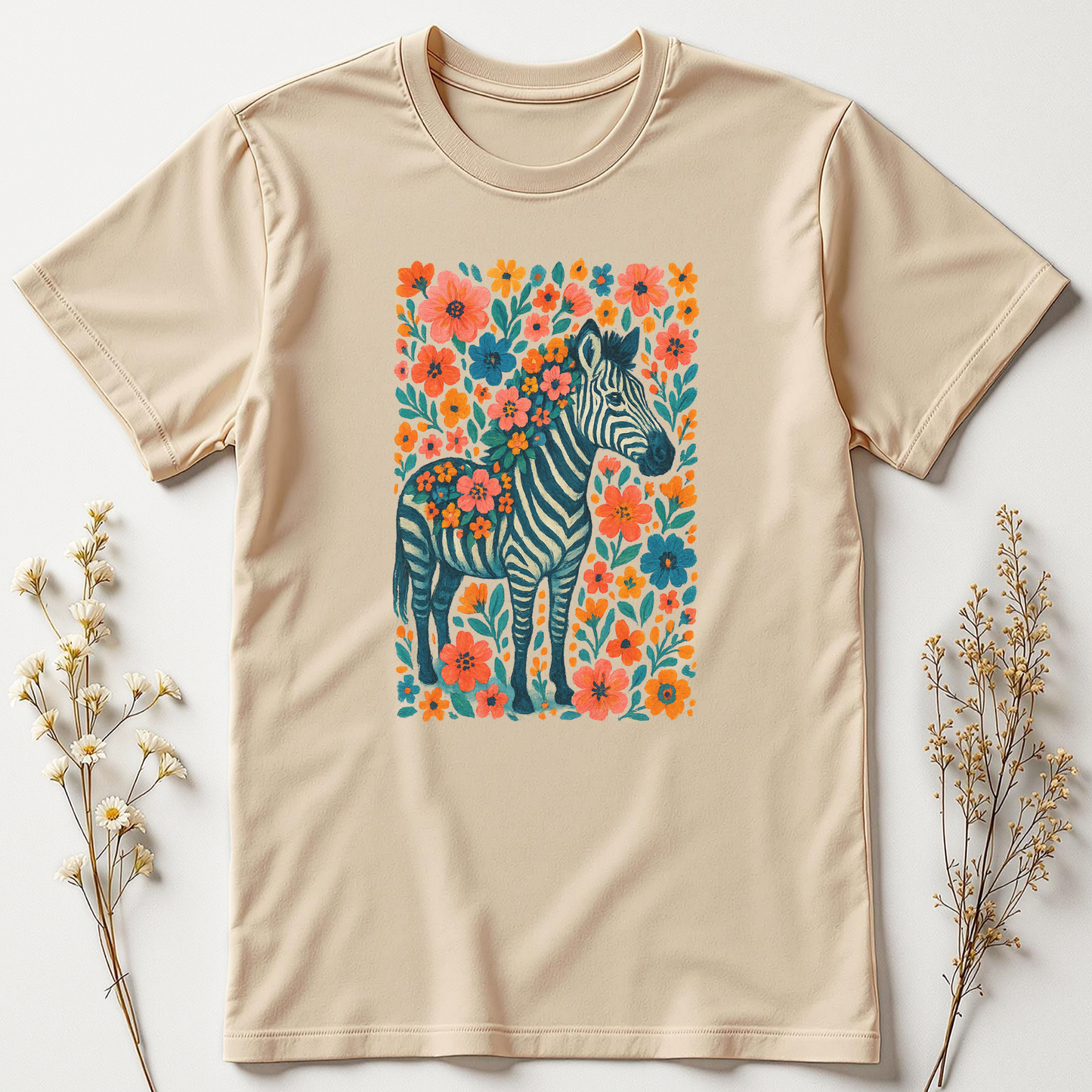 Striped in Wildflowers — Zebra Bloom Tee