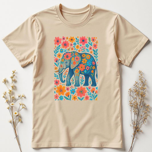 Trunkful of Grace — Floral Elephant Tee