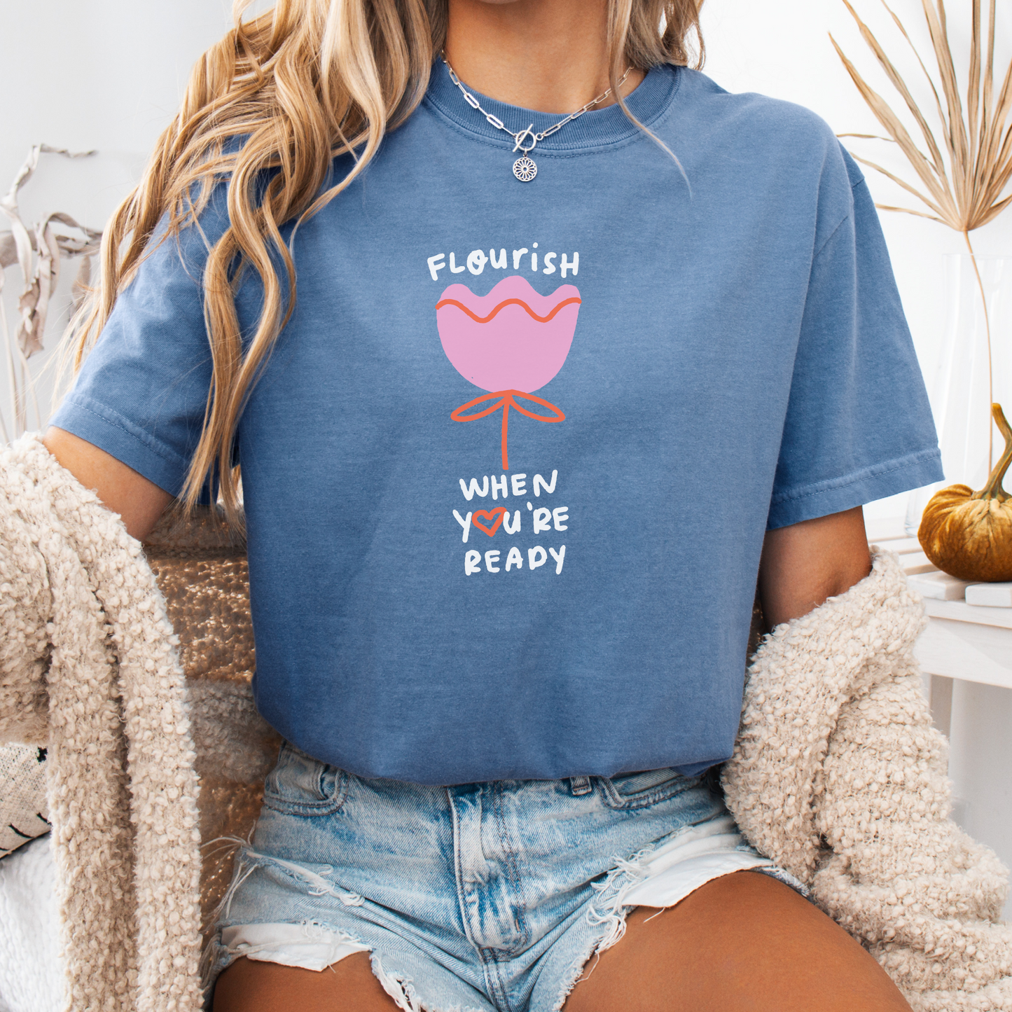 Flourish When You're Ready — Soul-Paced Tee