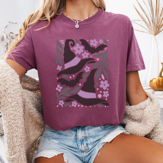 Witch Hats & Blooms - Spirited & Spellbound Tee