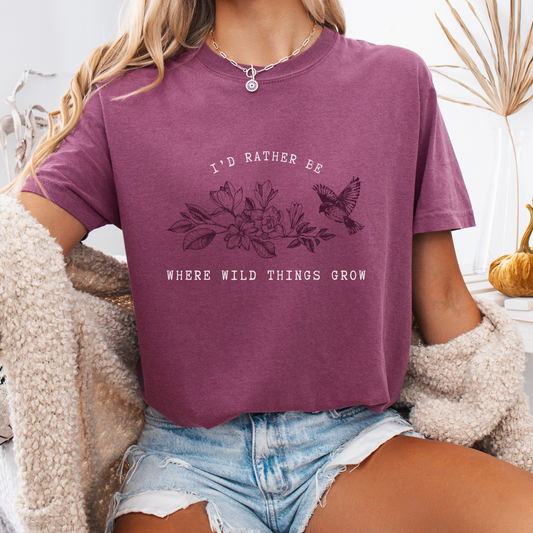 Where Wild Things Grow – Rooted, Free, Unapologetically You Tee
